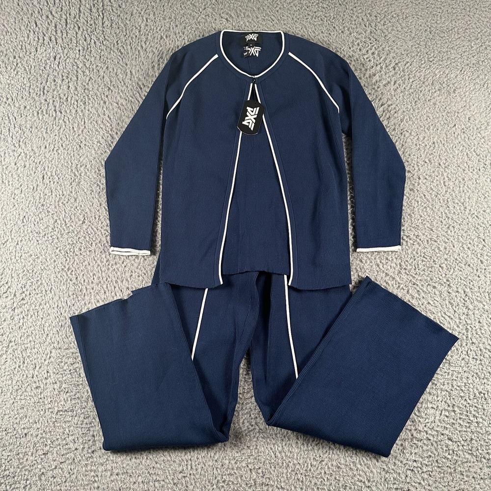 PXG Cardigan and Pants‎ Set Womens XS Ribbed Knit Sweater Golf 2 Piece NWT